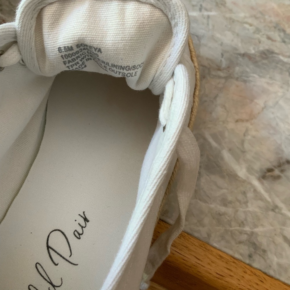 Wild Pair Sofeya White Canvas Platform Sneakers - image 6